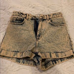 American Apparel High Waisted Jean Shorts